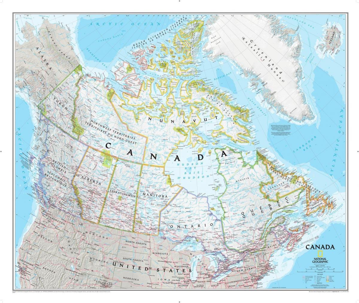 Mapa de las zonas de Canadá