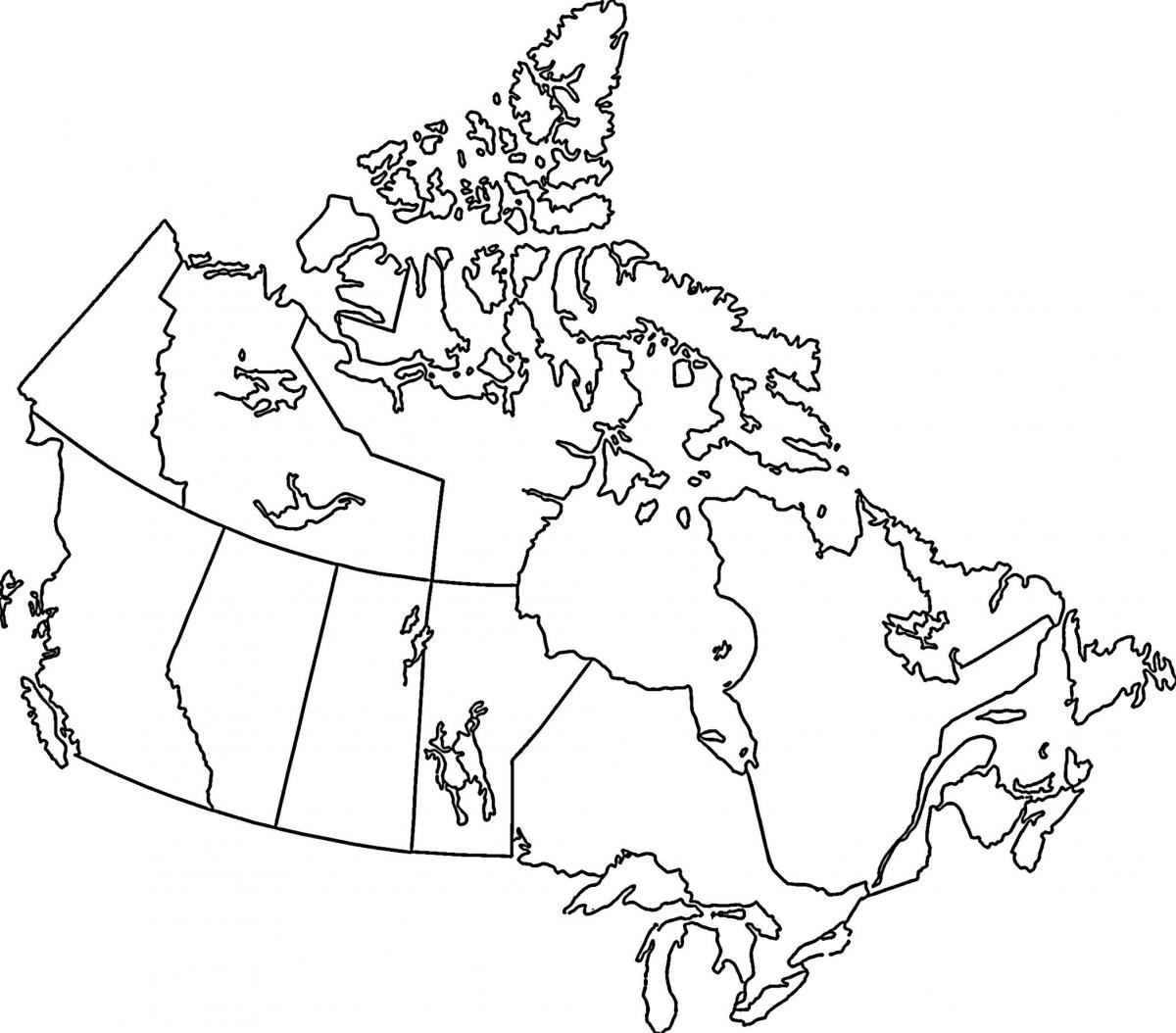 Mapa de Canadá vacío